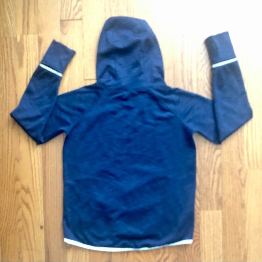 Gapfit Long Sleeve Hoodie Fleece Lined Top Navy Blue Sweater Women’s Size S - Picture 7 of 8